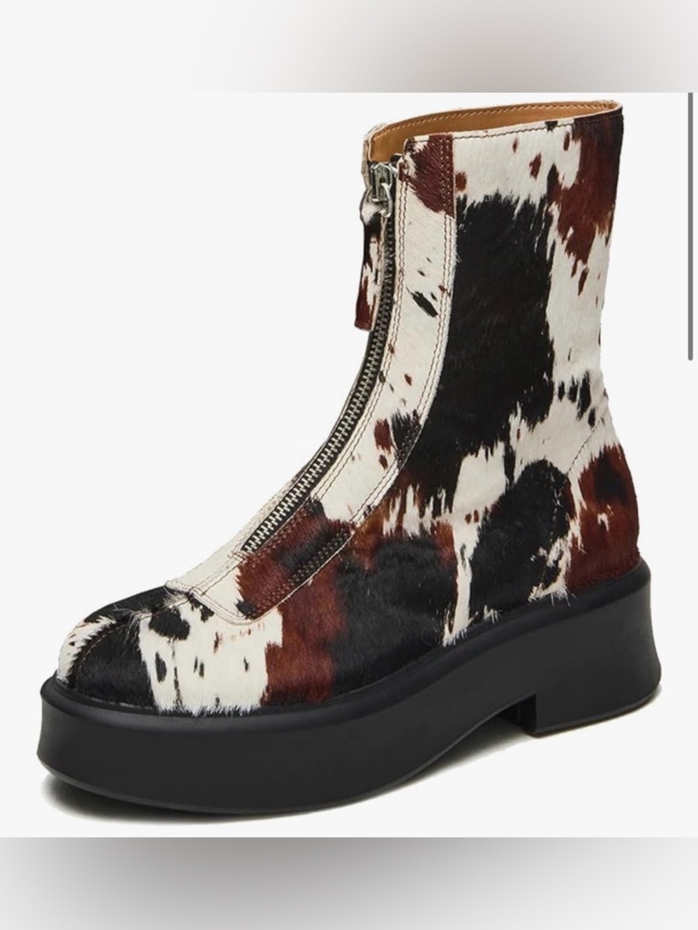 Women's Front-Zip Fuzzy 🐄 Boots